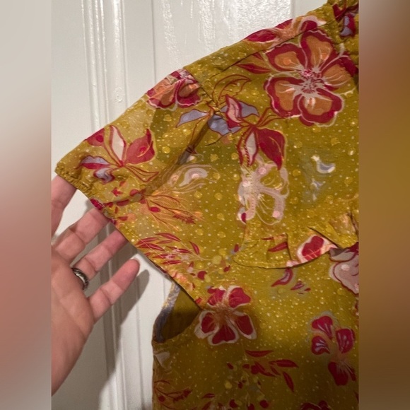 NEW!! Joie Yellow with Pink & Purple Floral Design Blouse in Size Small NWT! ๐ - Picture 6 of 14